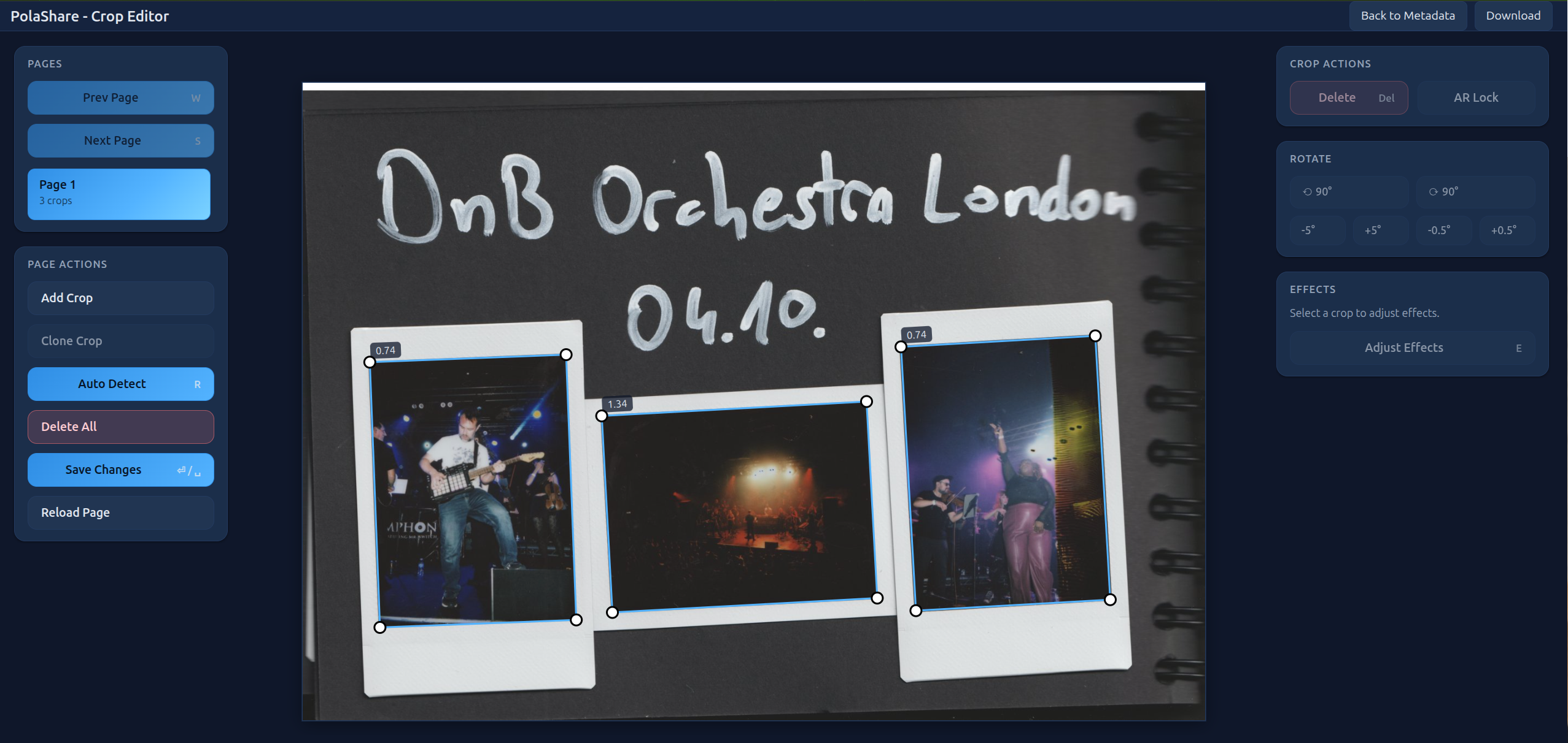 Screenshot of Crop Editor